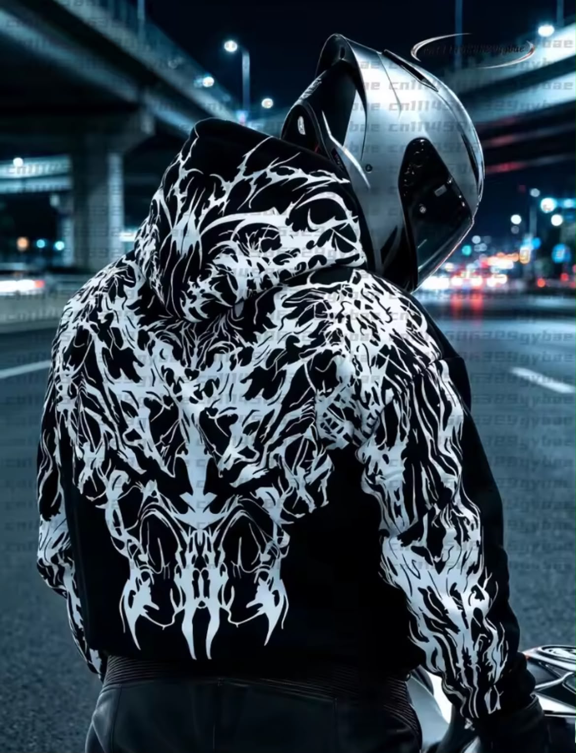 Sudadera de motociclista reflectante